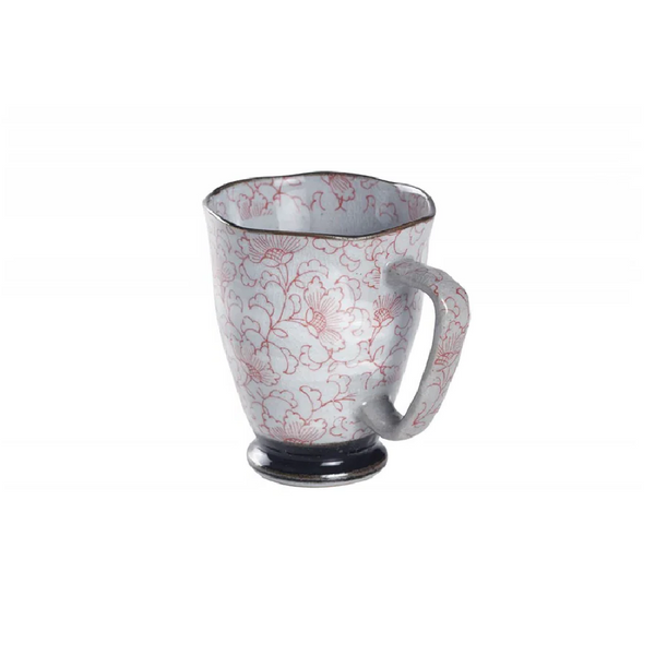 Caneca de Porcelana Japonesa Mug Uki Kiko Vermelha - Tea Shop