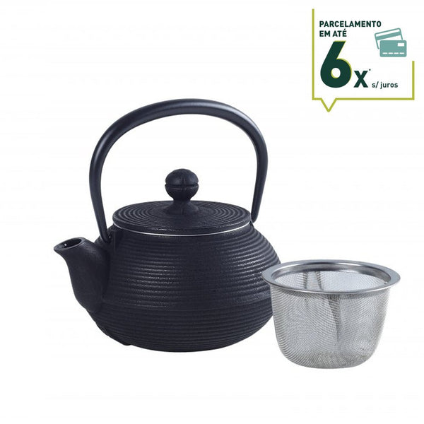 Bule de ferro artesanal estilo japonês Senbiki - Tea Shop - Tea Shop Brasil