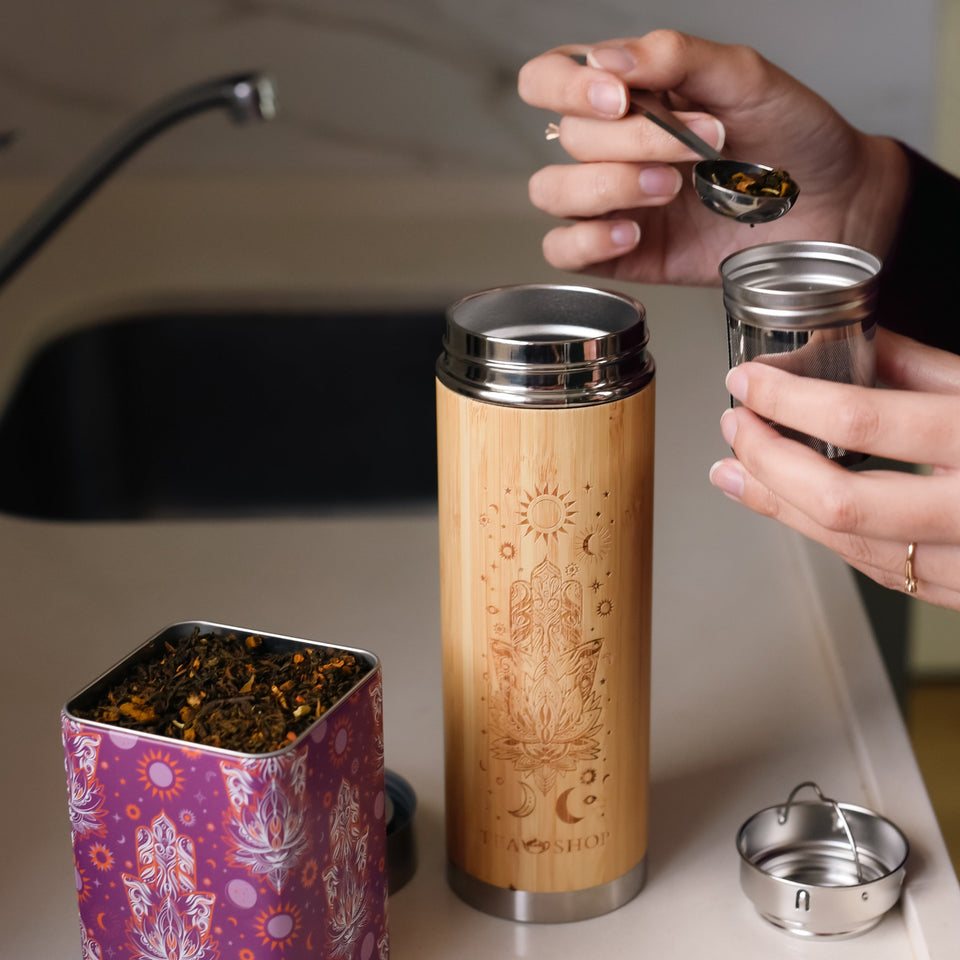 Travel Tea Bamboo Hamsa - Tea Shop Brasil