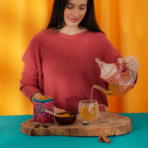 Bule Arabic Paisley - Tea Shop