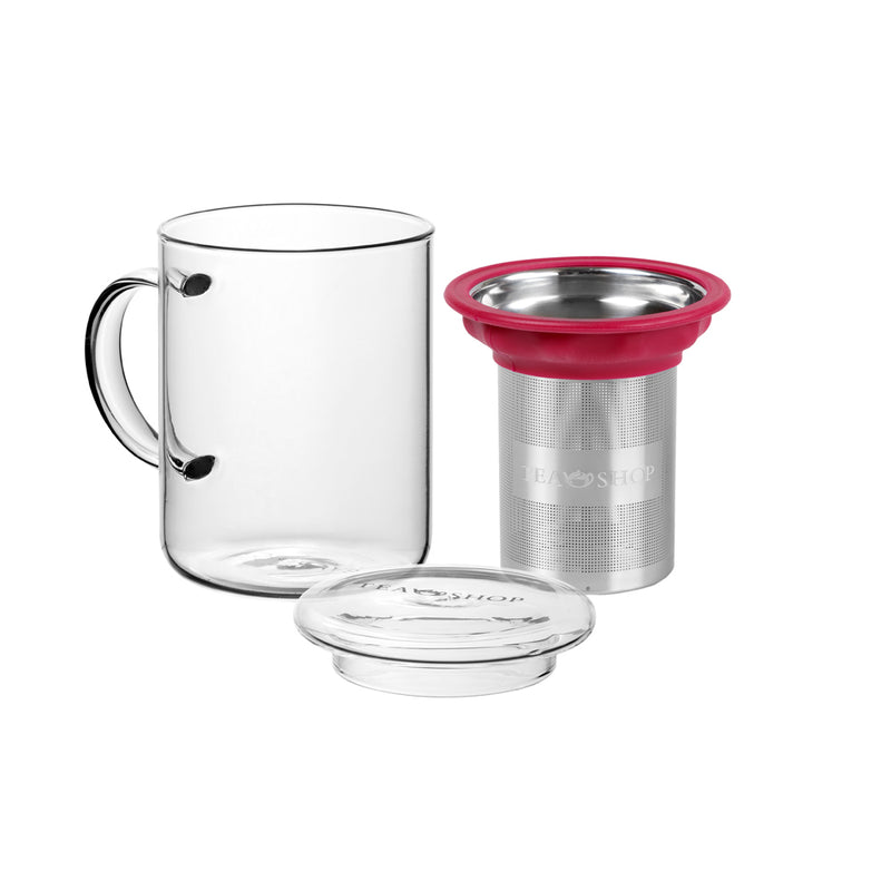 Caneca de Vidro Mug All In One Berry