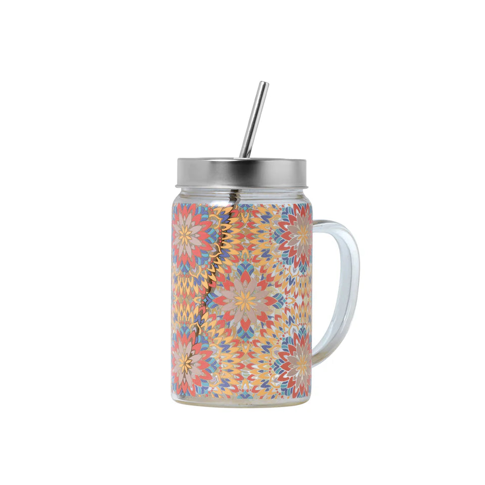 Caneca de Vidro Glass Jar Sky - Tea Shop