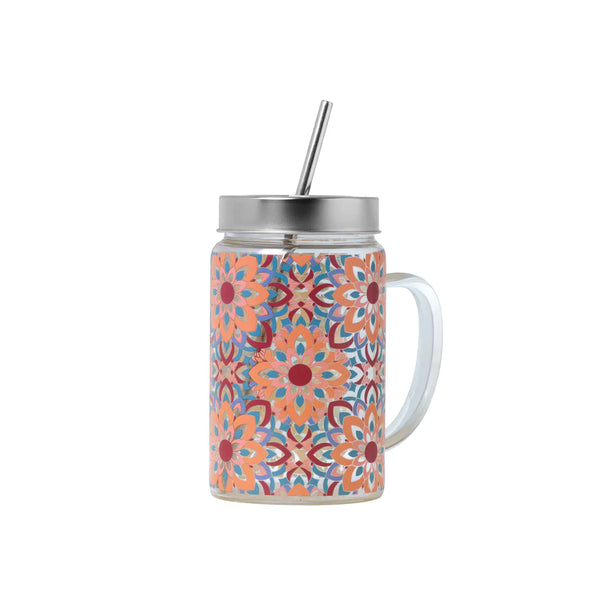 Caneca de Vidro Glass Jar Berry - Tea Shop