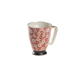 Caneca de Porcelana Japonesa Mug Uki Nekko Red - Tea Shop