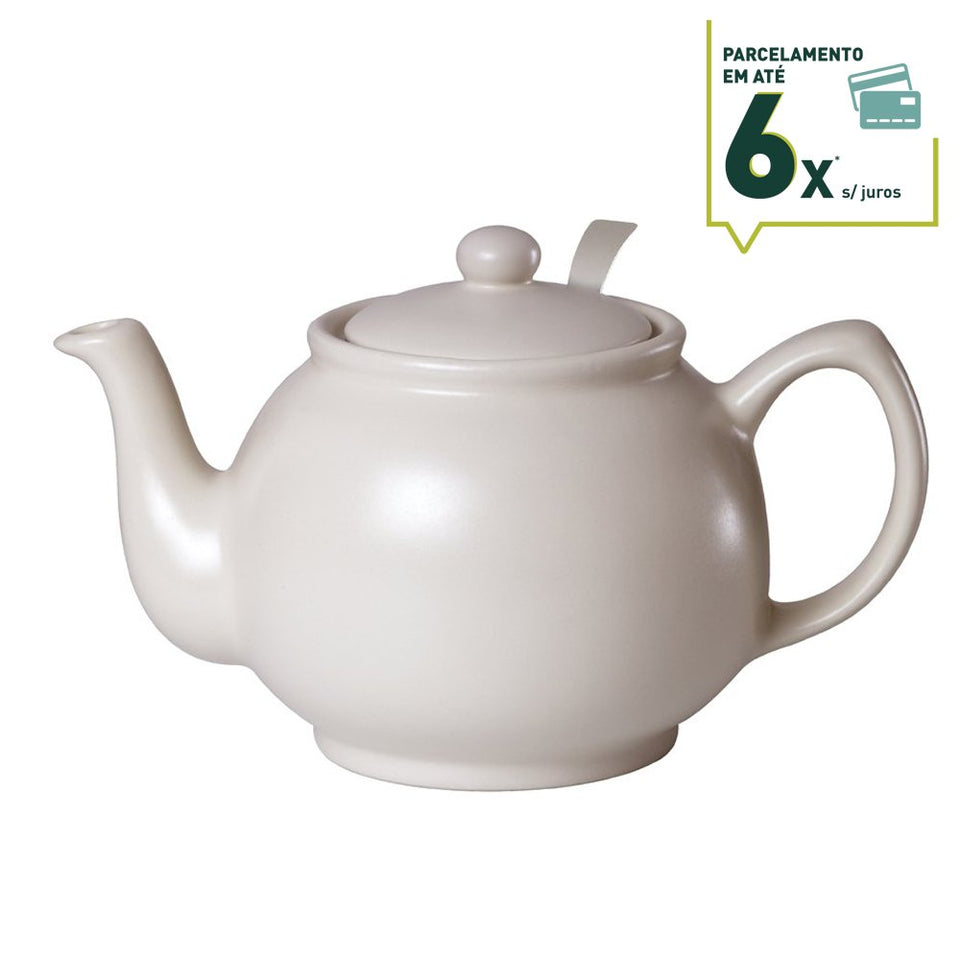 Bule de Porcelana Bright Ivory 1,1L - Tea Shop