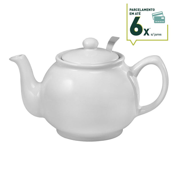 Bule de Porcelana Bright White 1,1L - Tea Shop