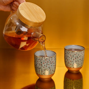 Bule de Vidro All In One Teapot Bamboo 1L - Tea Shop