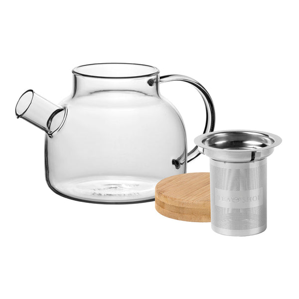 Bule de Vidro All In One Teapot Bamboo - Tea Shop Brasil