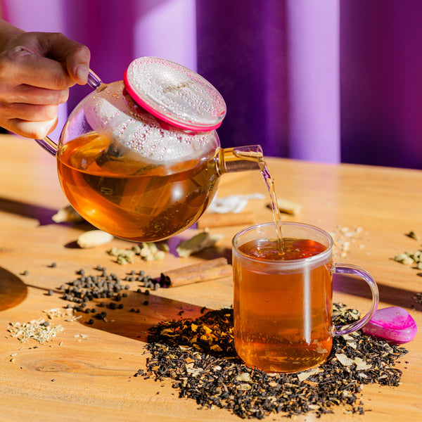 Bule de Vidro All In One Teapot Berry - Tea Shop Brasil