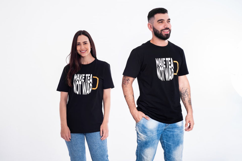 Camiseta Make Tea Not War - Tea Shop Brasil