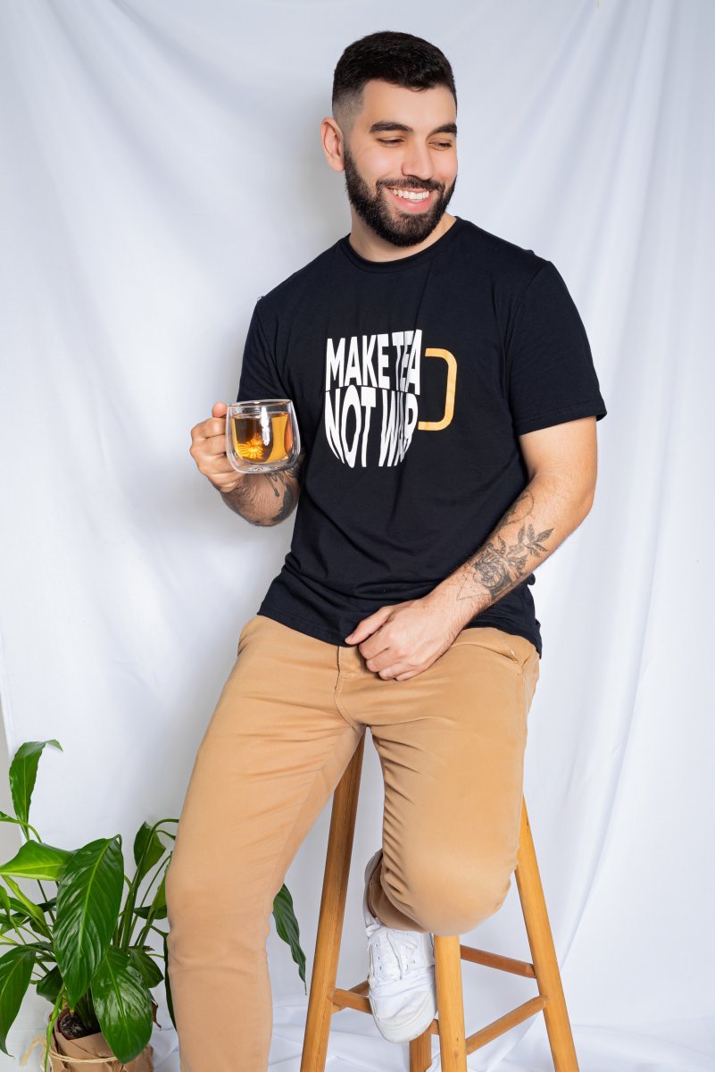 Camiseta Make Tea Not War - Tea Shop Brasil