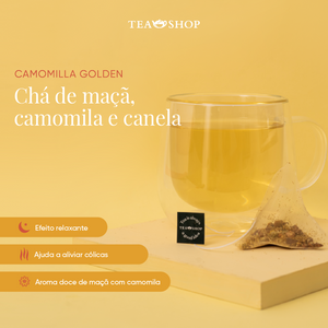 Camomila Golden - Caixa Sachês Piramidais (10 Saches)