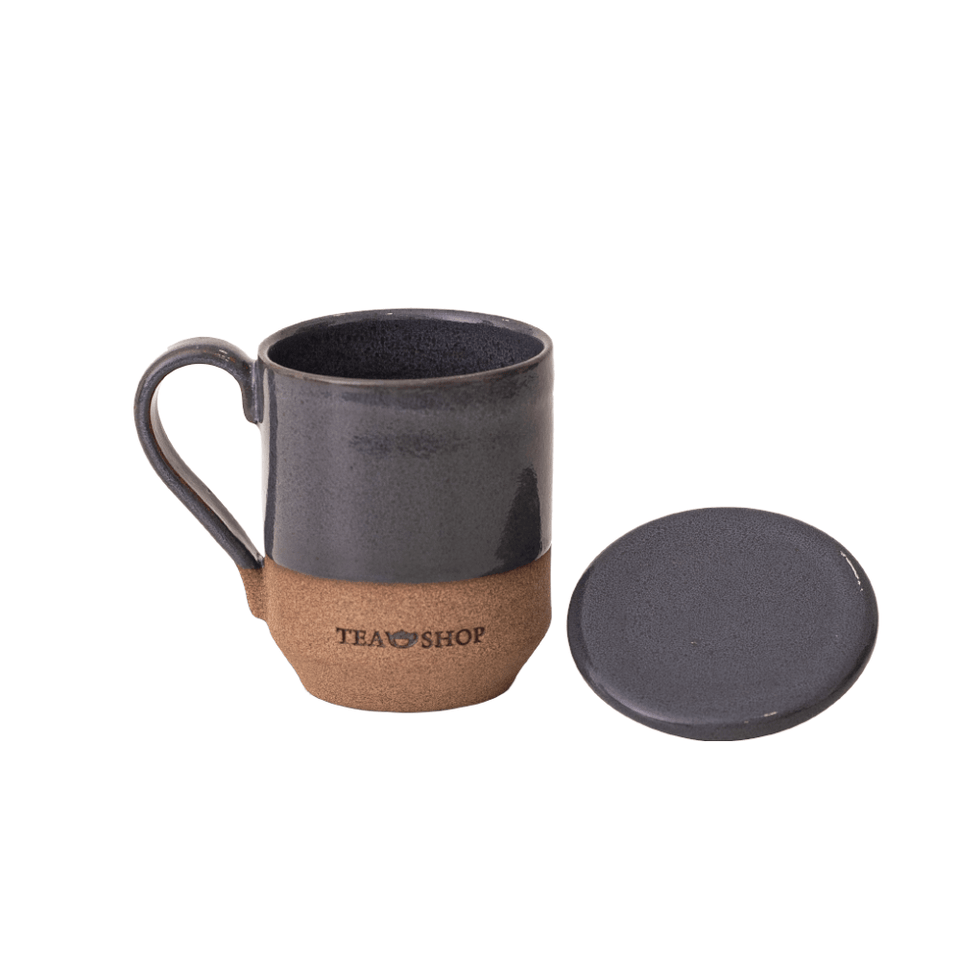 Caneca de Cerâmica Tag com Tampa - Tea Shop Brasil