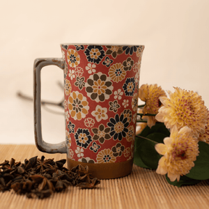 Caneca de Porcelana Japonesa Mug Uki Jumbo Haruka Red - Tea Shop - Tea Shop Brasil
