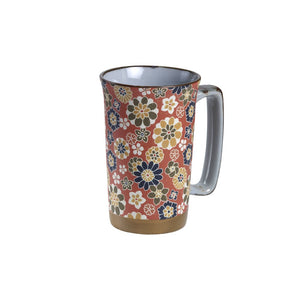 Caneca de Porcelana Japonesa Mug Uki Jumbo Haruka Red - Tea Shop