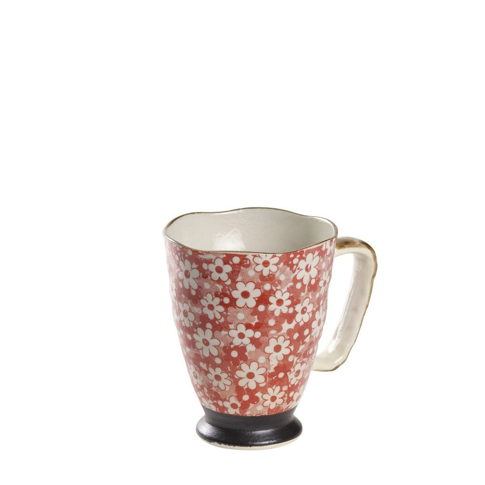 Caneca de Porcelana Japonesa Mug Uki Nekko Red - Tea Shop