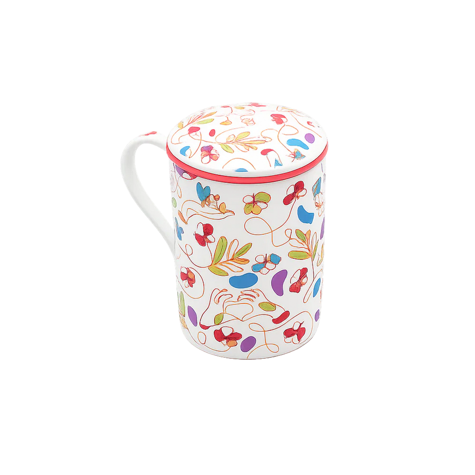Caneca de Porcelana Mug Classic Fil Rouge - Tea Shop - Tea Shop Brasil