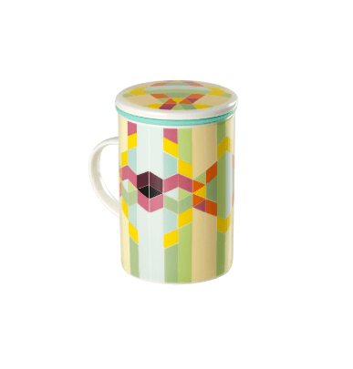 Caneca de Porcelana Mug Classic Geometric - Tea Shop - Tea Shop Brasil
