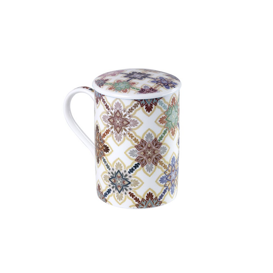 Caneca de Porcelana Mug Classic Mosaico - Tea Shop