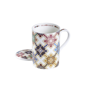 Caneca de Porcelana Mug Classic Mosaico - Tea Shop