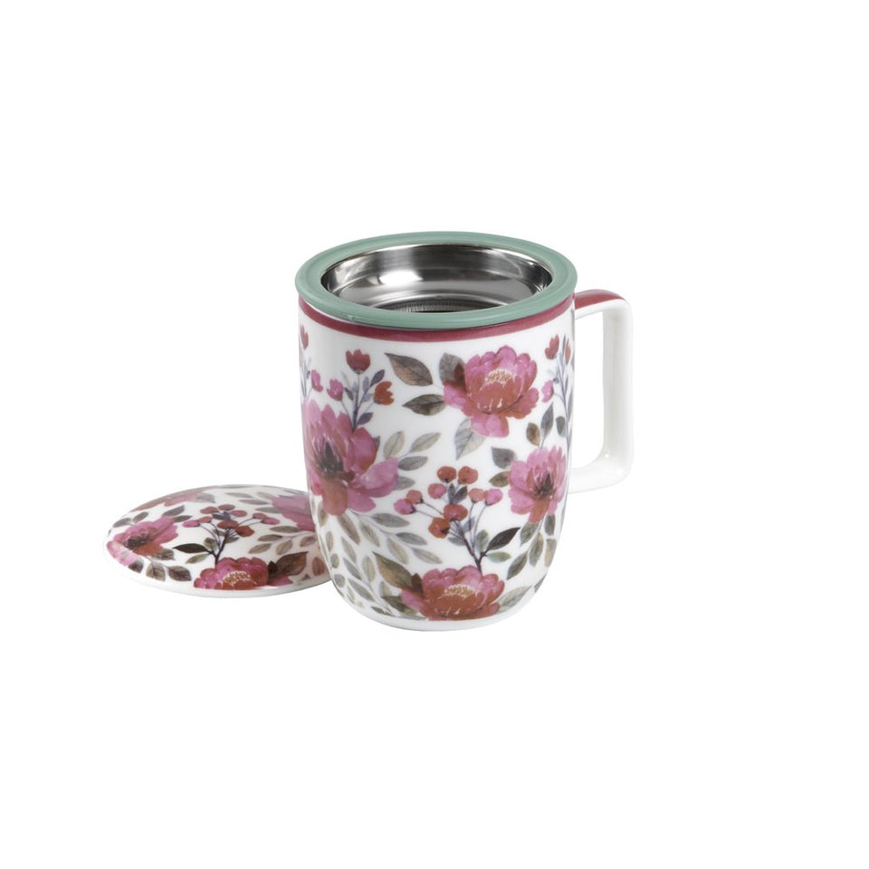 Caneca de Porcelana Mug Harmony English Rose - Tea Shop