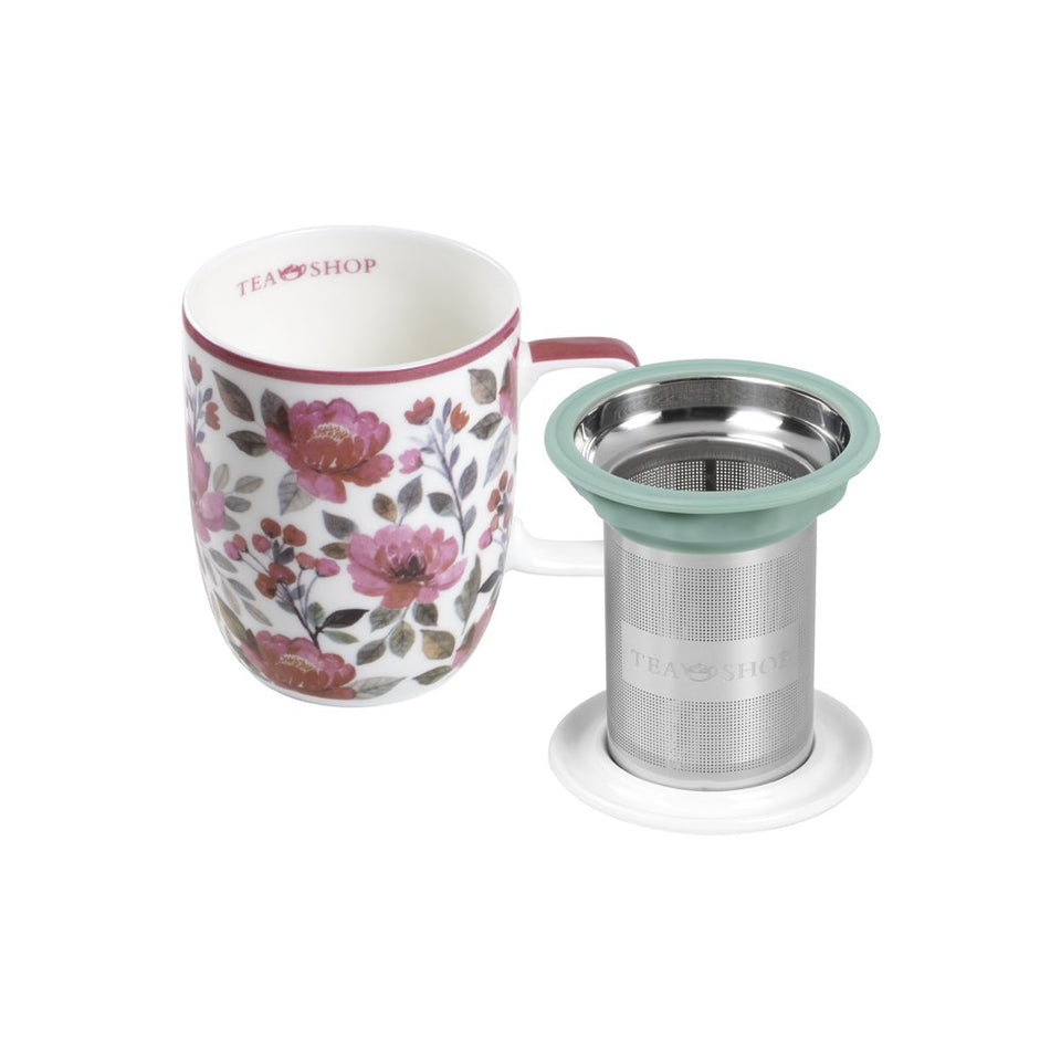 Caneca de Porcelana Mug Harmony English Rose - Tea Shop