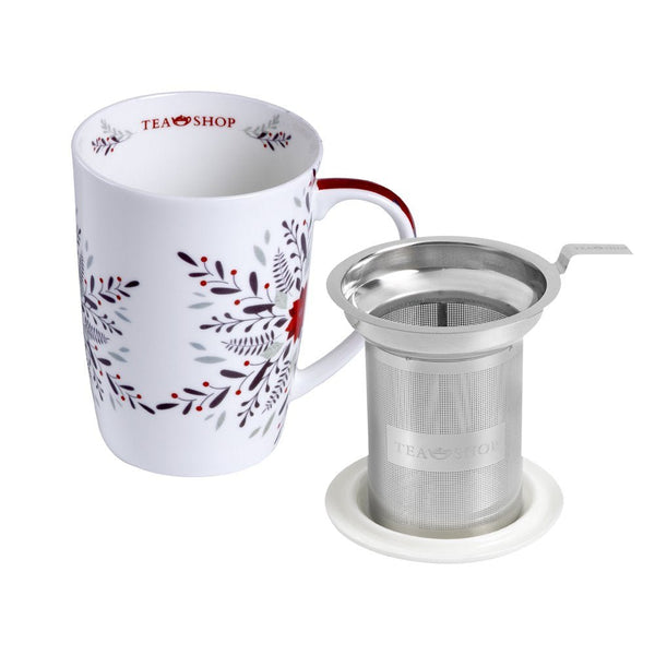 Caneca de Porcelana Mug Super Jumbo Poinsettia - Tea Shop - Tea Shop Brasil