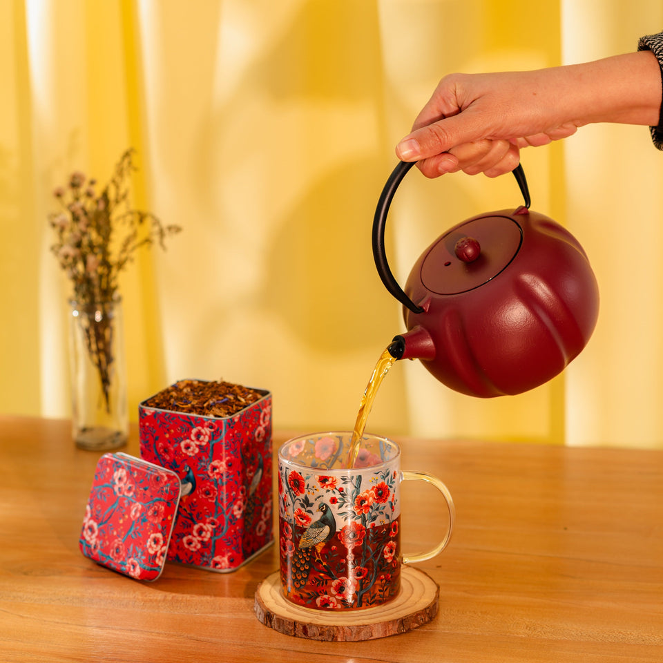 Caneca de Vidro All In One Mug Peafowl - Tea Shop - Tea Shop