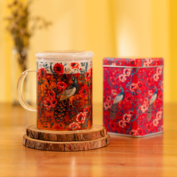 Caneca de Vidro All In One Mug Peafowl - Tea Shop - Tea Shop