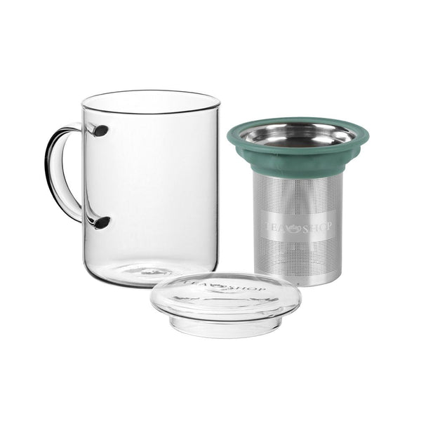 Caneca de Vidro Mug All In One Basil - Tea Shop Brasil