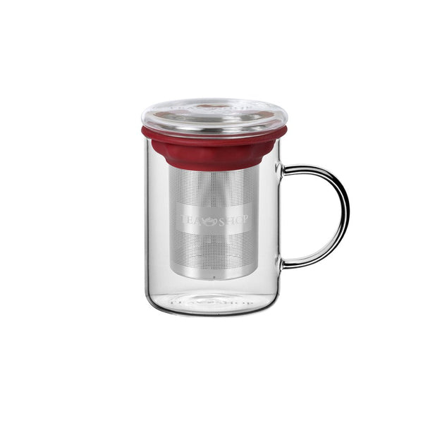 Caneca de Vidro Mug All In One Carmine - Tea Shop Brasil