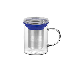 Caneca de Vidro Mug All In One Dark Blue - Tea Shop