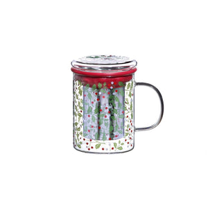 Caneca de Vidro Mug All In One XMAS HOLLY