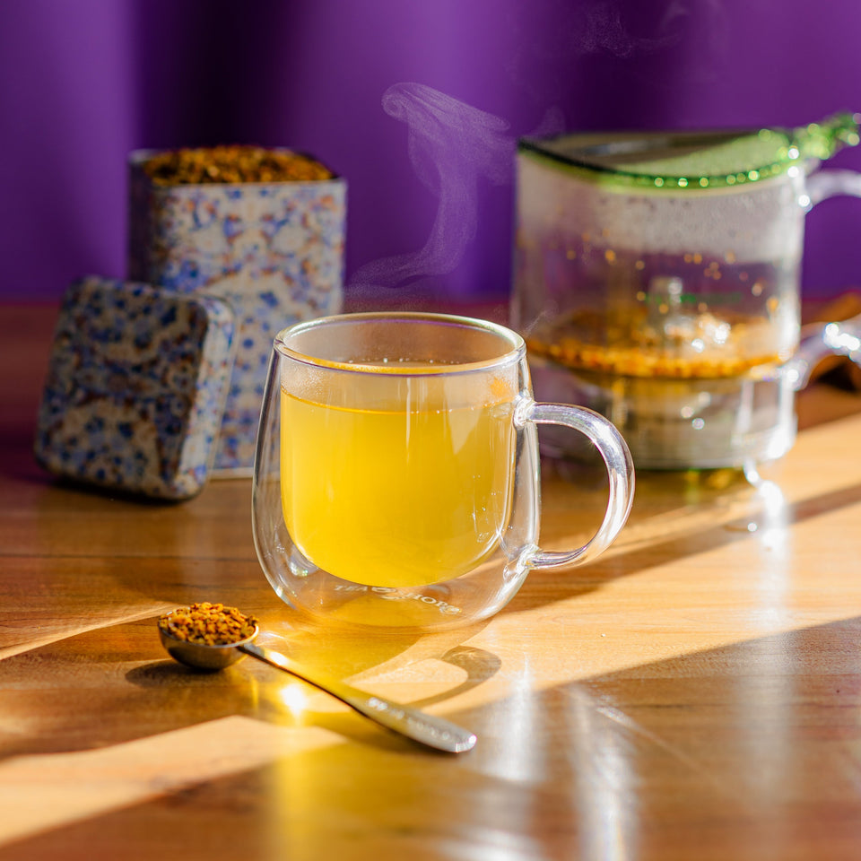 Caneca Mug de Vidro Duplo - Tea Shop Brasil