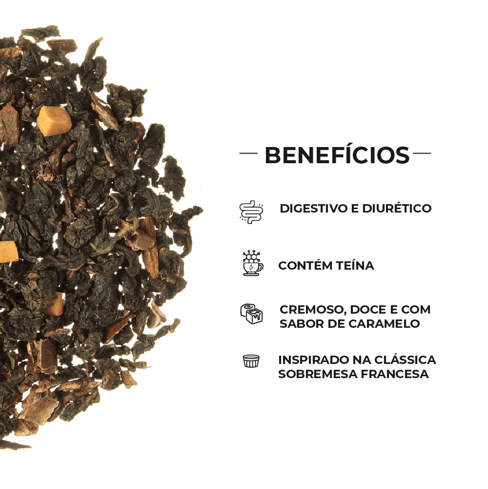 Chá Oolong Crème Brûlée - Tea Shop - Tea Shop Brasil
