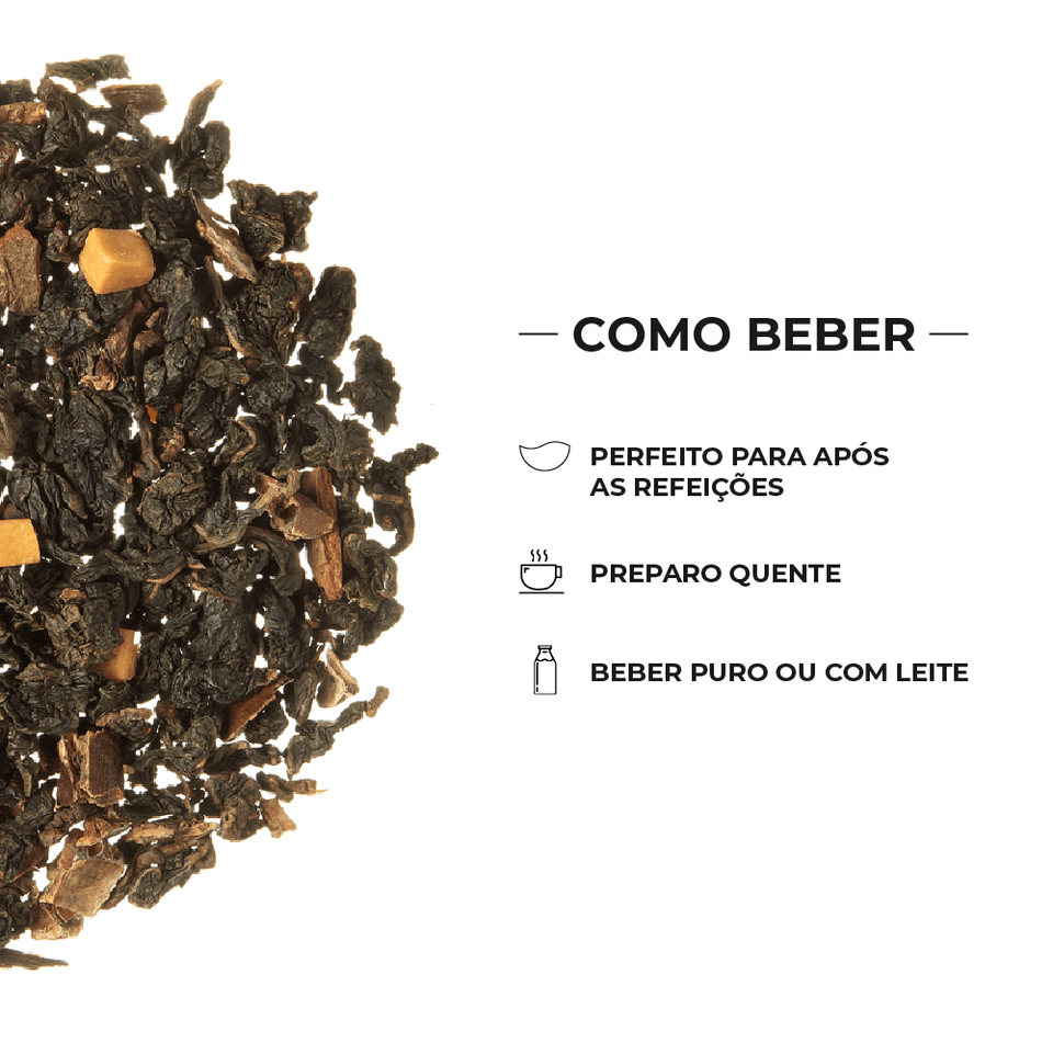 Chá Oolong Crème Brûlée - Tea Shop - Tea Shop Brasil