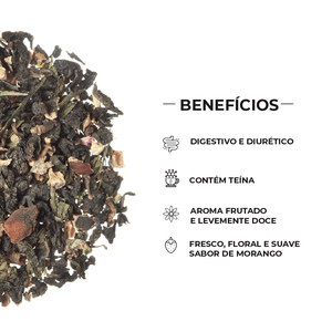 Chá Oolong Spicy Strawberry - Tea Shop - Tea Shop Brasil
