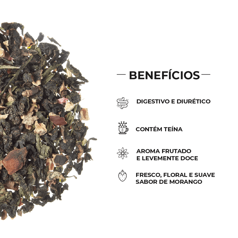 Chá Oolong Spicy Strawberry - Tea Shop - Tea Shop Brasil