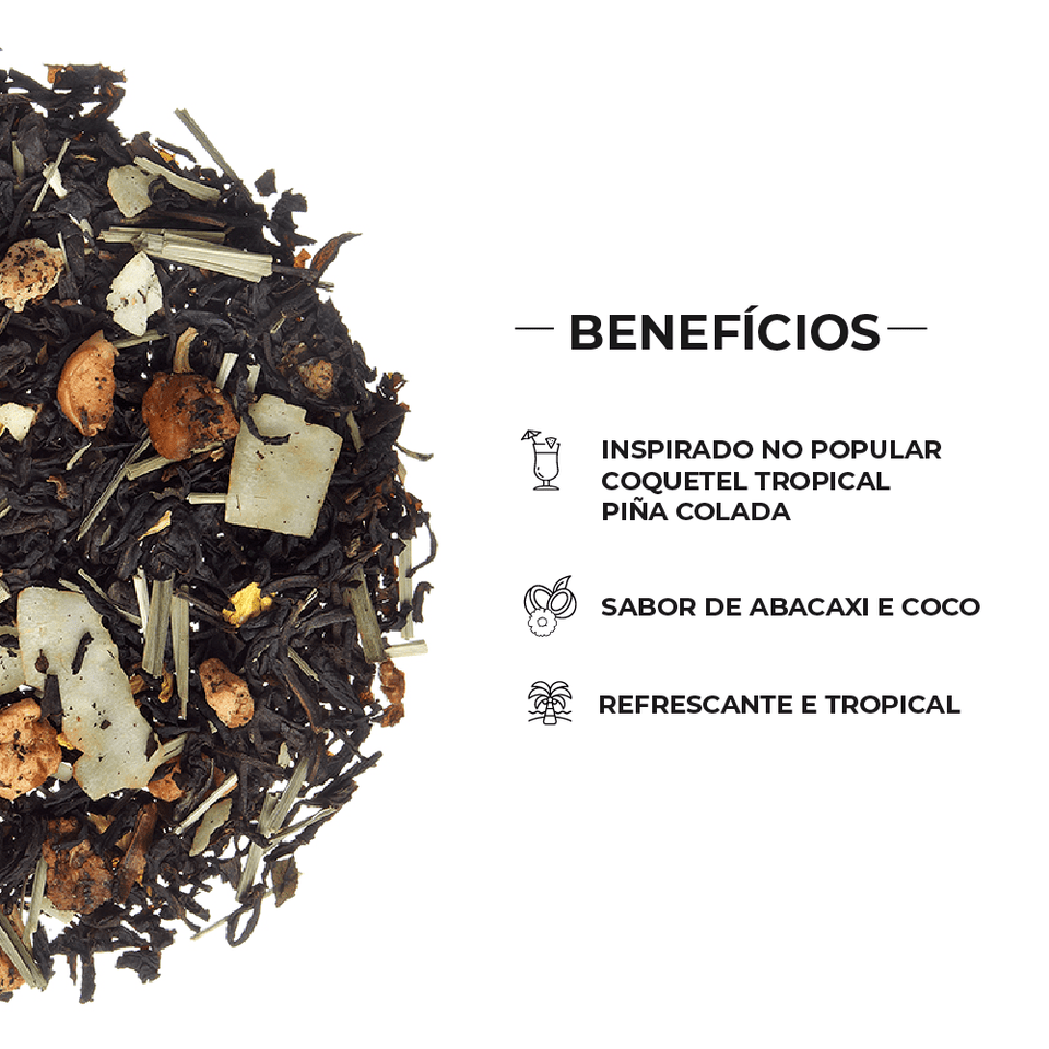 Chá Preto Tropical Colada - Tea Shop - Tea Shop Brasil