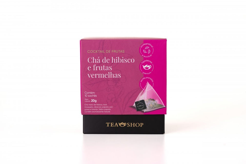 Cocktail De Frutas - Caixa Sachês Piramidais (10 Saches) - Tea Shop Brasil