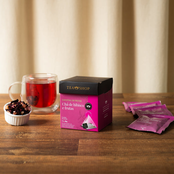 Cocktail De Frutas - Caixa Sachês Piramidais (10 Saches) - Tea Shop Brasil