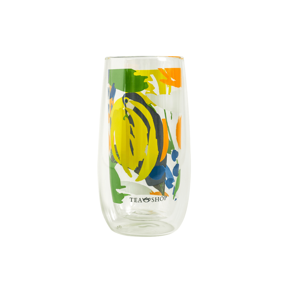 Copo Vidro Duplo Tropical - Tea Shop Brasil