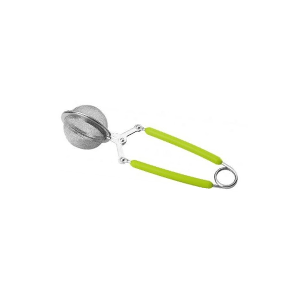 Filtro Bola inox Infusor Pinça em silicone verde - Tea Shop - Tea Shop Brasil