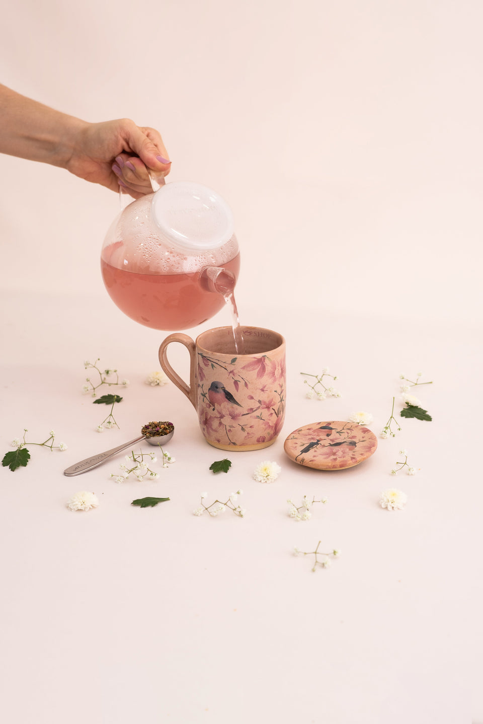 Mug Encontro Rosa - Tea Shop Brasil