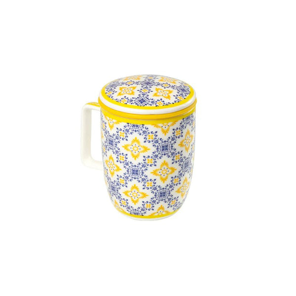 Mug Harmony Azulejo Português Yellow - Tea Shop Brasil