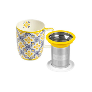 Mug Harmony Azulejo Português Yellow - Tea Shop Brasil