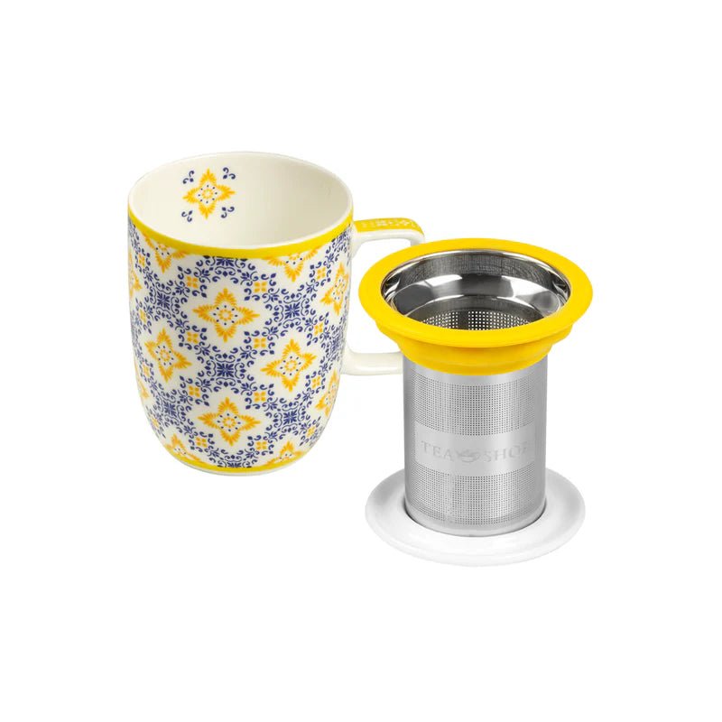 Mug Harmony Azulejo Português Yellow - Tea Shop Brasil