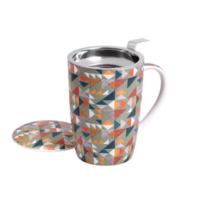 Mug Super Jumbo Green Geo - Tea Shop Brasil