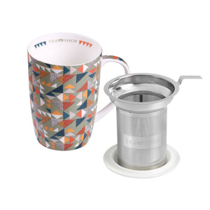 Mug Super Jumbo Green Geo - Tea Shop Brasil