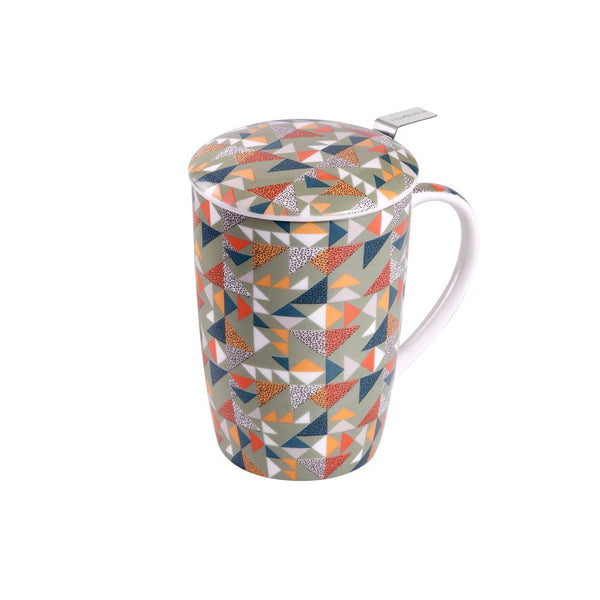 Mug Super Jumbo Green Geo - Tea Shop Brasil